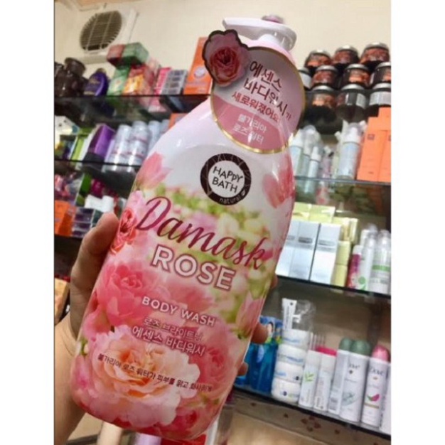 Sữa tắm Hàn Quốc Happy Bath tinh chất hoa hồng 900ml [ Hàng Mới Về ]