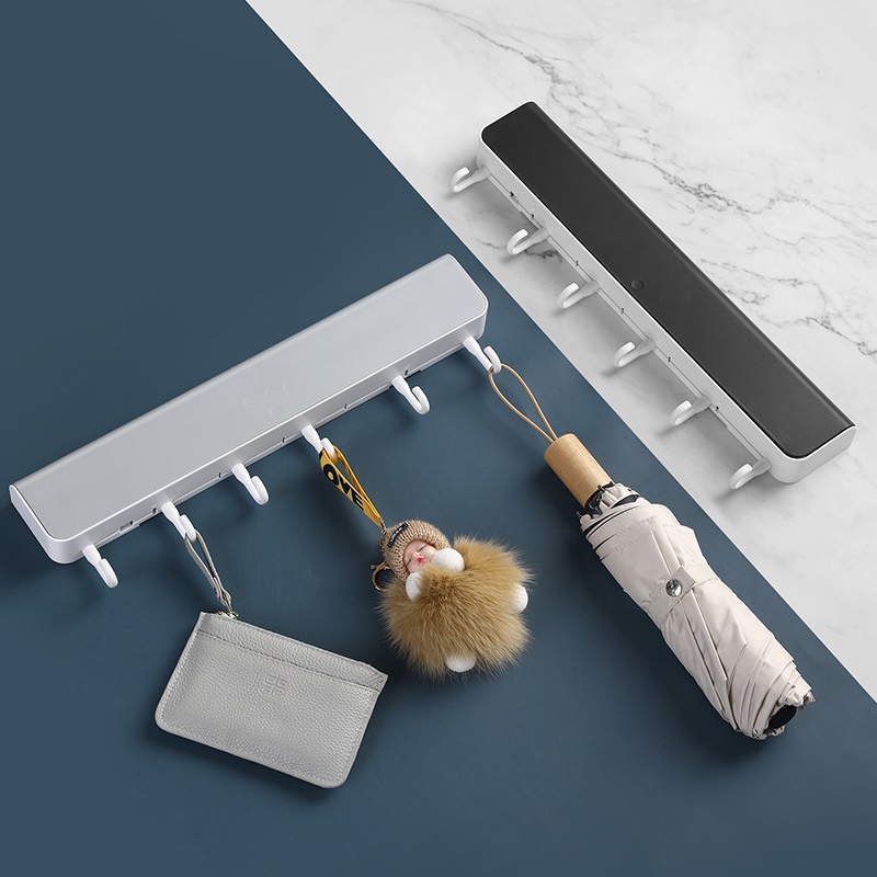 Kệ Đựng Đồ Gia Vị Kèm 6 Móc OENEN Dán Tường Tiện Lợi Không Cần Khoan Đục Oenon