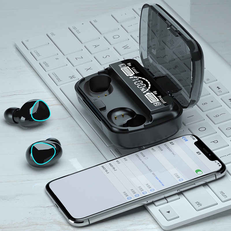 Tai nghe Bluetooth M10 Newest Digital indicator True Wireless Headset V5.1