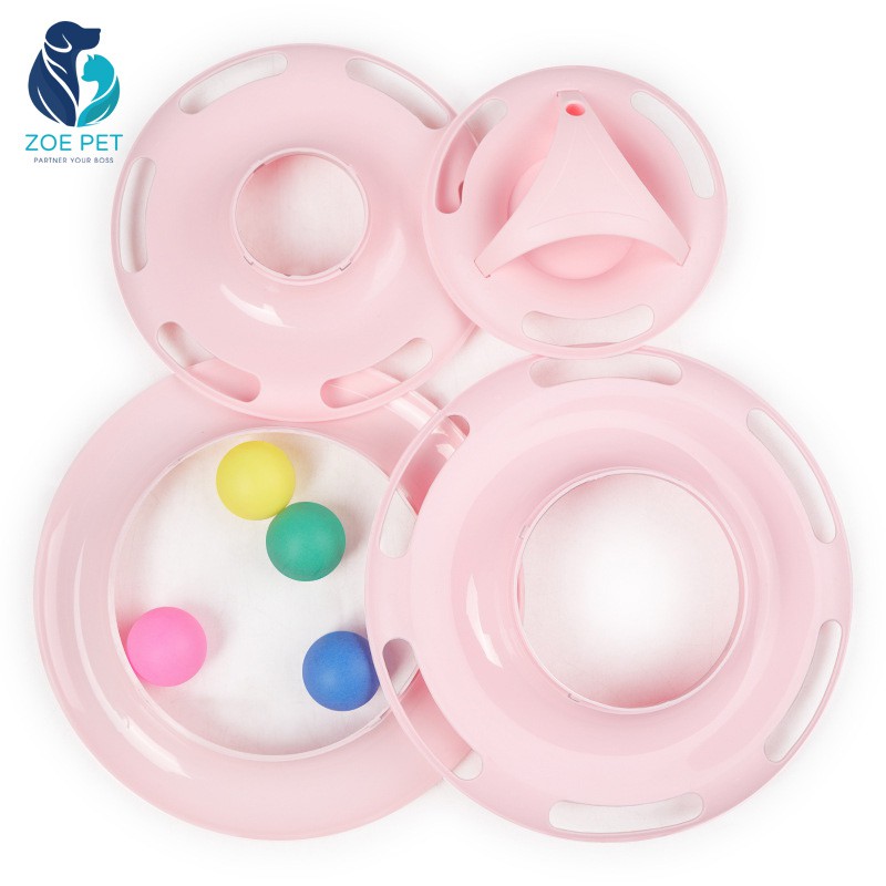 Tháp đồ chơi sáng tạo cho mèo - 3 tầng