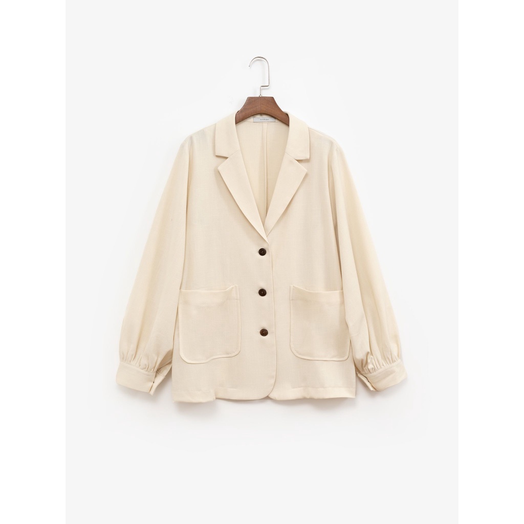 Áo khoác blazer màu kem be dáng freesize MADELEN