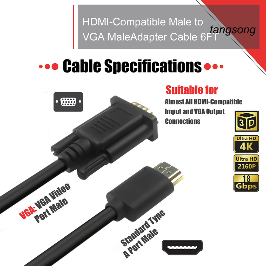 Cáp Chuyển Đổi Hdmi Ts-Adapter Mạ Vàng Cho Máy Tính