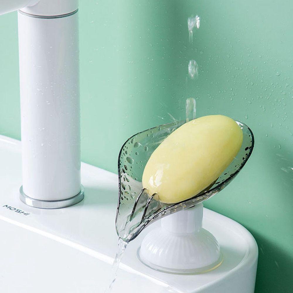 MOCHO Giá Đỡ Xà Phòng Hình Chiếc Lá Có Giác Hút Xoay Được 1 Cái Cho Nhà Bếp / Phòng Tắm