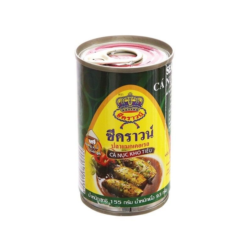 Cá Nục Kho Tiêu 10 hộp × 155gram ( Lắp Khui Bật )