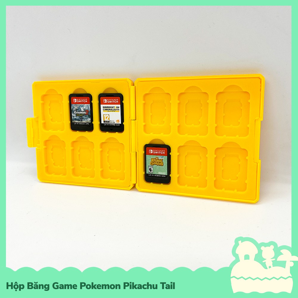 [Sẵn VN - NowShip] Hori Phụ Kiện Hộp Băng Game 12 Khoang Cho Nintendo Switch NS, Nintendo Switch Lite Pokemon Pikachu