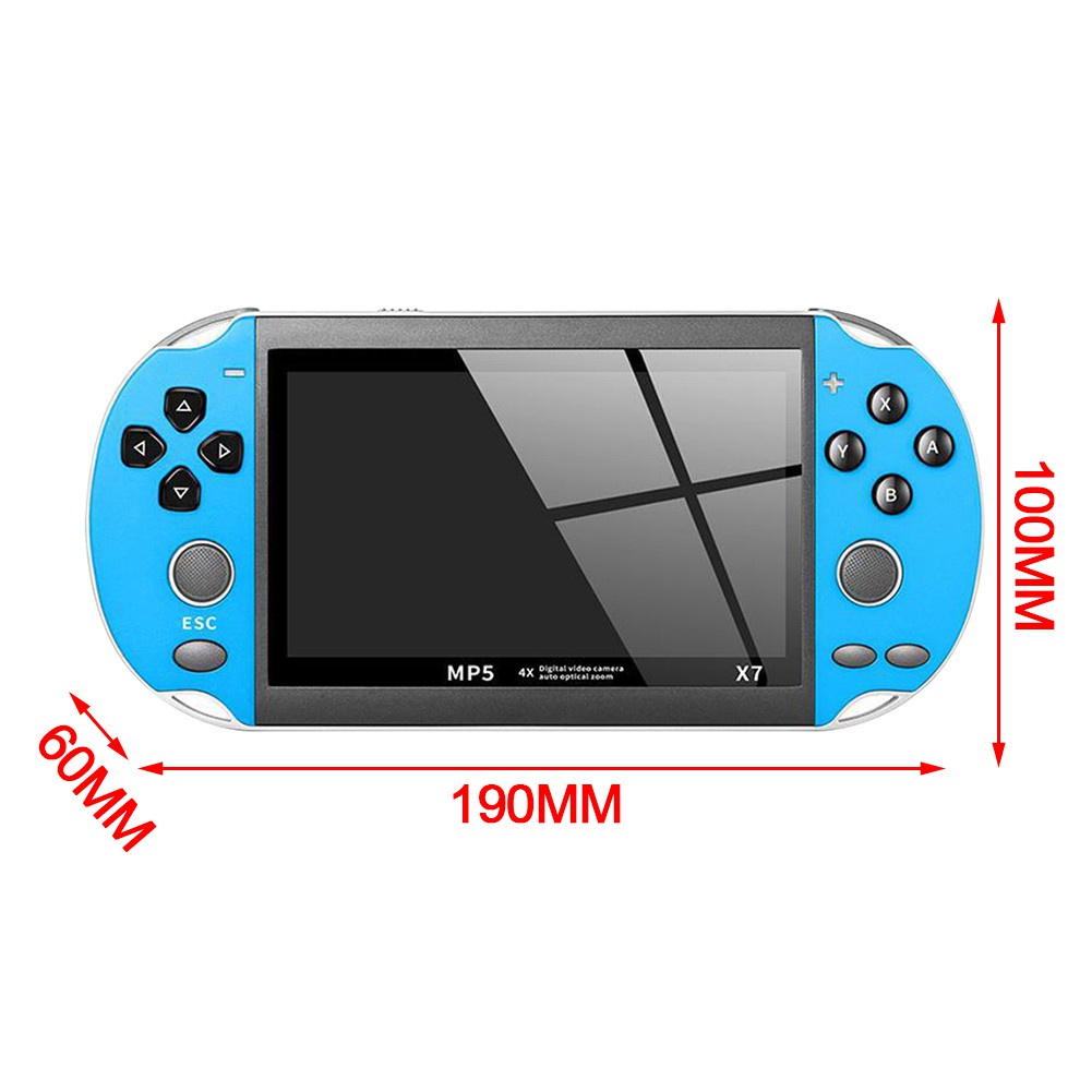 Máy chơi game cầm tay X7 màn hình 4.3 inch 8gb 900 trò - Bộ nhớ lưu trữ lớn - Tích hợp nhiều trò cổ điển và hiện đại