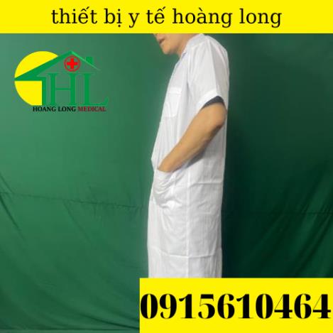 Áo Blouse bác sĩ dáng dài - tay cộc nam các size M L XL 2XL