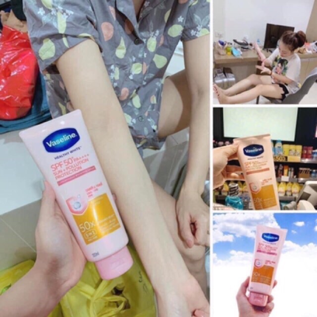 Bộ đôi dưỡng thể Vaseline trắng da hoàn hảo
