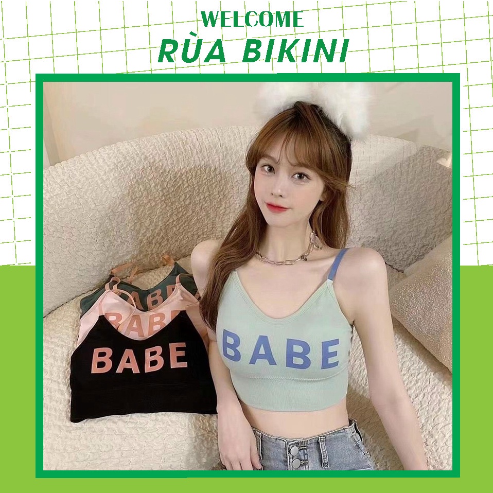 Áo Ngực Bra Nữ Cotton Hở Lưng Chữ U, Áo Bra Tập Thể Thao Nâng Ngực Nhẹ Mẫu Mới Hot Hit In Chữ BABE