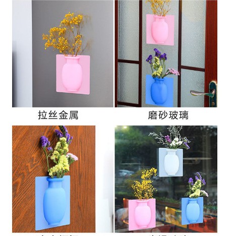 Bình hoa dán tường chất liệu silicon trang trí cửa nhà phong cách Châu ÂU