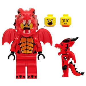 Nhân vật LEGO Minifigures Series 18 71021 Dragon Suit Guy - Chú bé mặc Cosplay Rồng Đỏ NEWSEAL