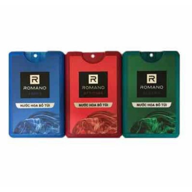 Nước Hoa Bỏ Túi ROMANO 18ml cho 250 lần xịt - 3 Màu