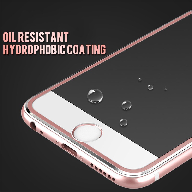 Kính cường lực 3d cạnh nhôm bảo vệ toàn màn hình thích hợp cho iphone 6 6s 7 8 plus X XR XS MAX 11 PRO