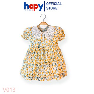 Váy Bé Gái, Đầm Bé Gái Dáng Xòe Công Chúa Cổ Ren Cao Cấp Cho Bé Từ 1-6 tuổi Hapykids V013