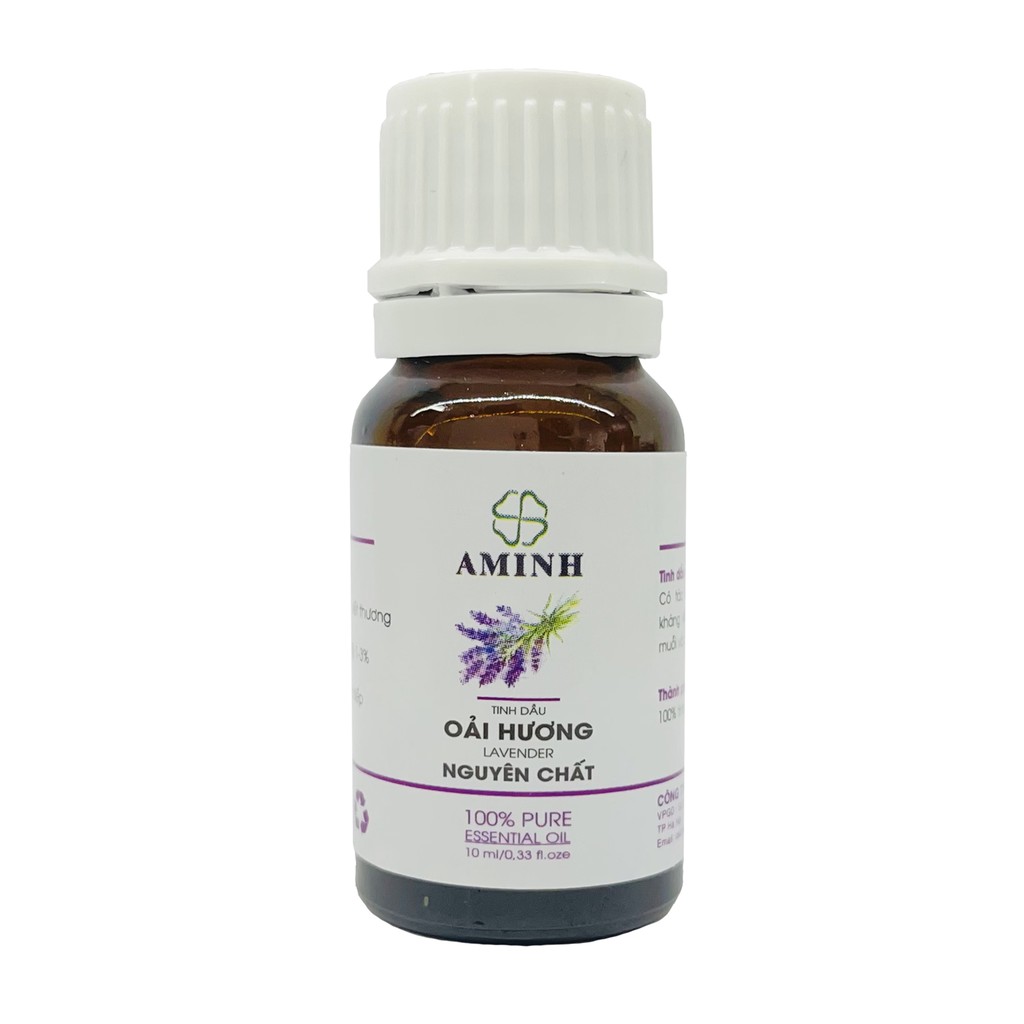 Tinh Dầu Oải Hương Thiên Nhiên Cao Cấp AMINH Lọ 10ml Từ Ấn Độ Nguyên Chất Giúp Thơm Phòng Thư Giãn Ngủ Ngon Tịnh Tâm