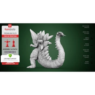 File in 3D Space Godzilla