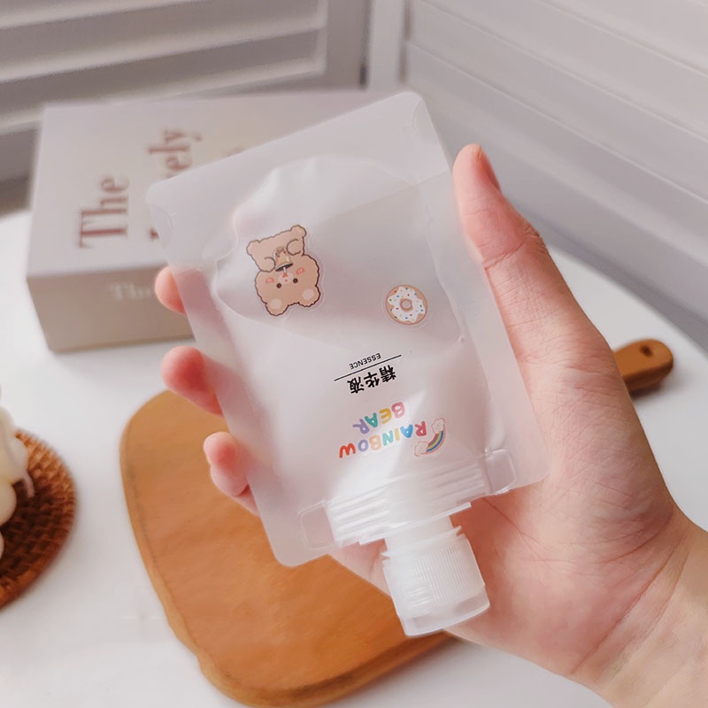 Túi rỗng nắp lật trong suốt đựng mỹ phẩm tiện lợi cỡ 30ml/50ml/100ml