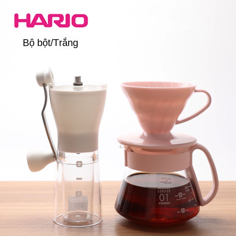 ﹍▫✱Máy pha cà phê cầm tay HARIO Nhật Bản V60 bộ lọc cổ điển cốc dùng chung bình kết hợp giấy