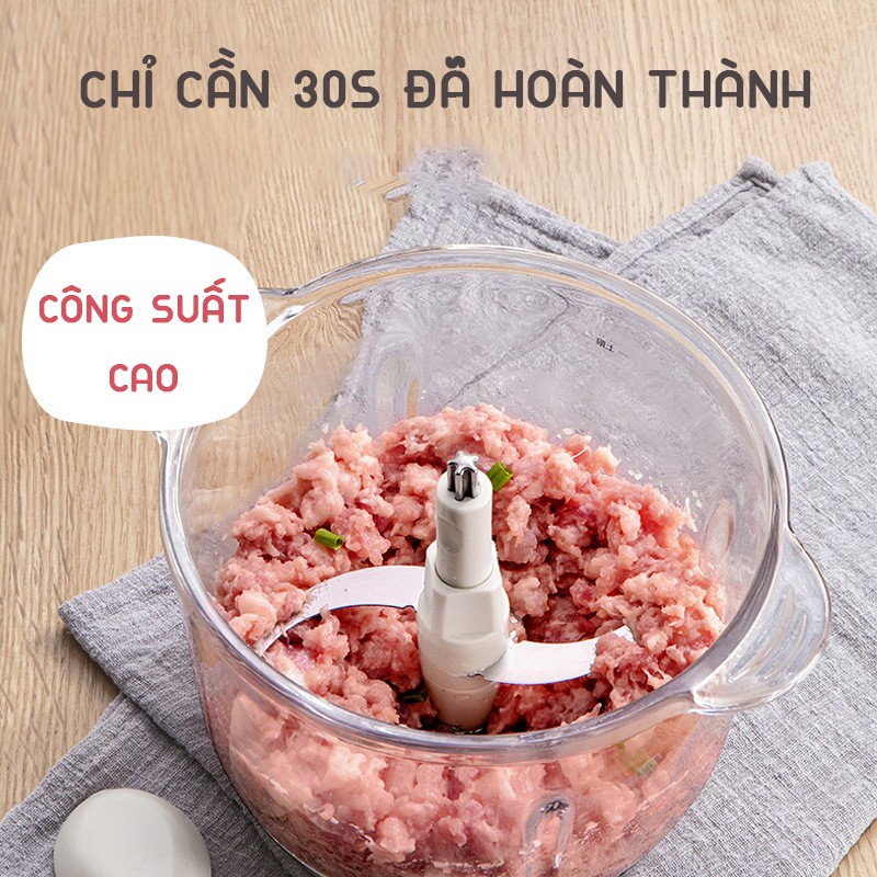 Máy xay Bear QSJ-C04R8S xay thịt, thực phẩm, đồ sống công suất 350W, cối xay 2,5L