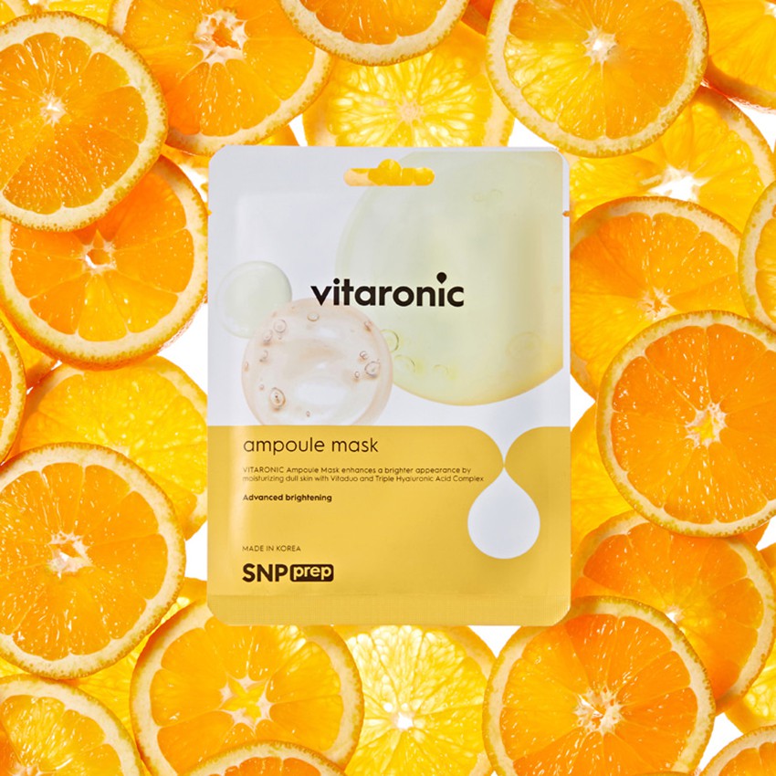 Mặt Nạ Dưỡng Trắng Da SNP PREP Vitaronic Ampoule Làm Mờ Vết Thâm Xạm Nám Khôi Phục Làn Da Trắng Sáng