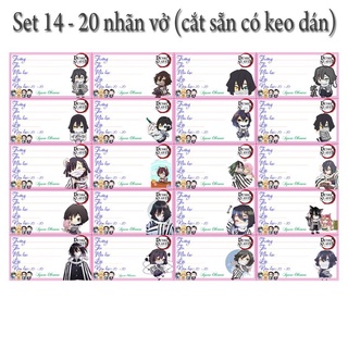 nhãn vở lguro obanai 20 nhãn kimetsu no yaiba/ nhãn vở in hình xà trụ kimetsu no yaiba