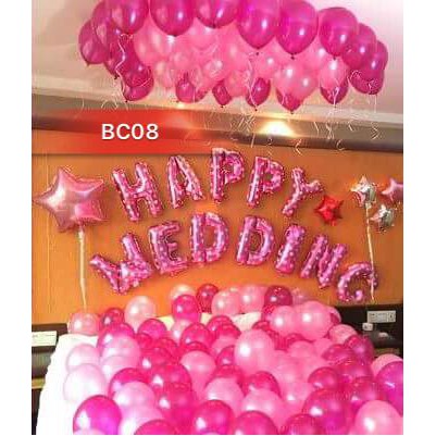 Set bóng cưới trang trí phòng tân hôn (BC08)