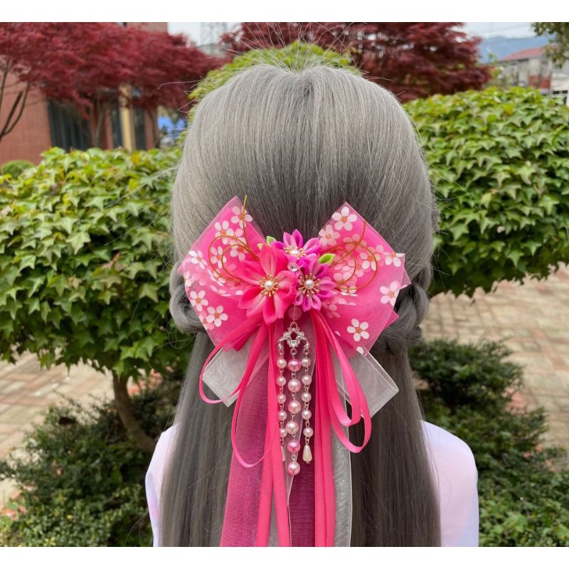 Kẹp tóc nơ phong cách cổ trang, hanfu, tiểu thư 01