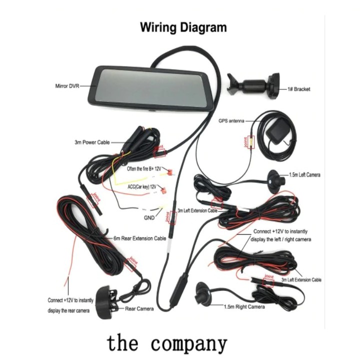 Camera hành trình đặt taplo ô tô, xe hơi nhãn hiệu WHEXUNE K600 tích hợp 4 camera, Android Wifi GPS, màn hình 10inch | BigBuy360 - bigbuy360.vn