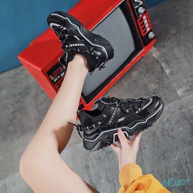 Giày Thể Thao Phản Quang MINSU CENICE M3801, Giày Sneaker Nữ Phản Quang Hot Nhất 2020 Thiết Kế Độc Đáo Cực Chất Ngầu