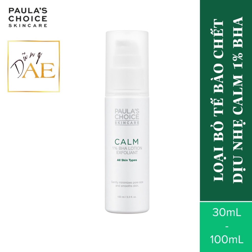 Tẩy tế bào chết Paulas Choice 1% BHA cho da nhạy cảm - Paula's Choice 1% BHA Calm Redness Relief Lotion Exfoliant 100ml