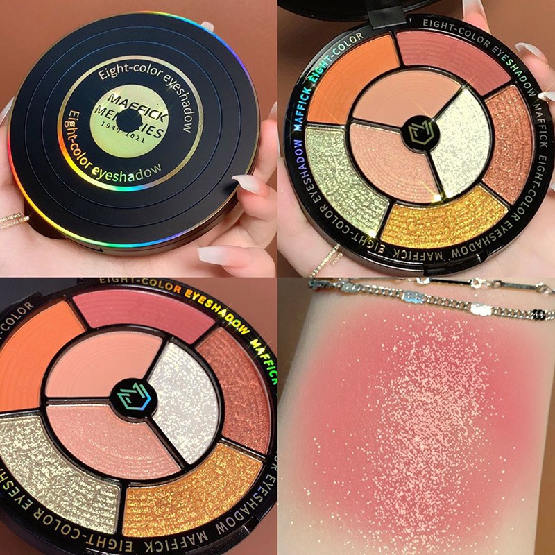 Bảng phấn mắt  bản ghi vinyl Maffick cao cấp  8 màu - Phấn mắt không trôi nội địa Trung mã | BigBuy360 - bigbuy360.vn