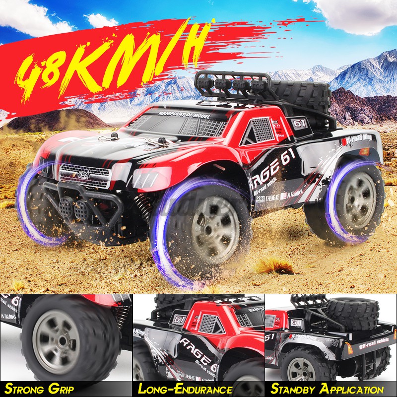 1:18 48KM/H Remote Control RC Car Monster Truck Off Road Vehicle Child Xmas Gift