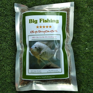 Mồi bột câu cá rô phi khổng lồ. Túi 500 Gram.