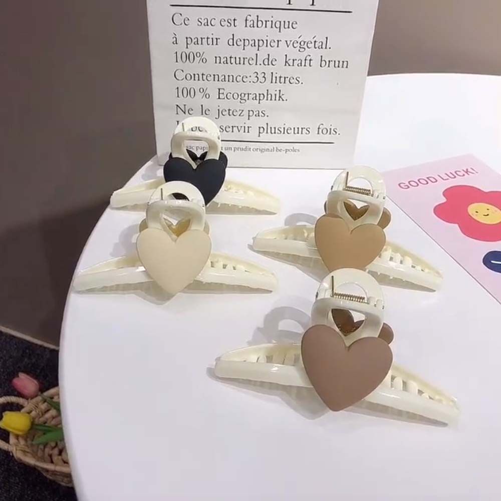 Kẹp Tóc Hình Trái Tim Lớn Nhiều Màu Thời Trang Hàn Quốc Cho Nữ