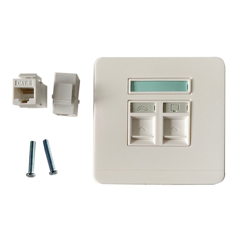 Ổ Cắm Mạng LAN 86x86mm Cổng Female Sang Female CAT6 RJ45 LAN