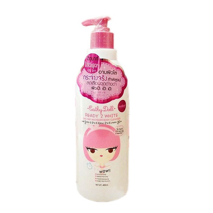 [PHIÊN BẢN MỚI] Sữa tắm Trắng Da Cathy Doll Ready 2 White One Day Whitener Body Cleanser 450ml | BigBuy360 - bigbuy360.vn