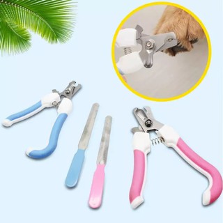[FREESHIP]Bộ Kìm Bấm Móng, Cắt Móng Cho Chó Mèo - Cán Cong (Kèm Dũa)