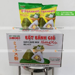 Thùng 16 gói bột bánh giò trộn sẵn Mikko Hương Xưa 500g