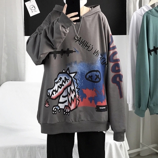 Áo Hoodie Dáng Rộng In Hình Thời Trang Cao Cấp Cho Nam