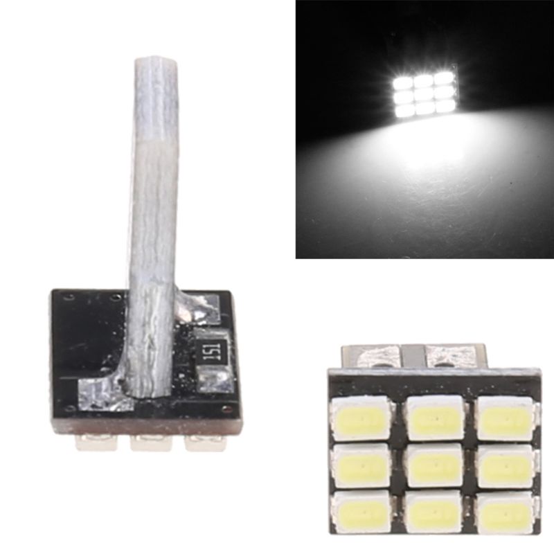 1 Đèn LED T10 W5W 1206 9SMD 12V Chiếu Biển Số Xe Hơi