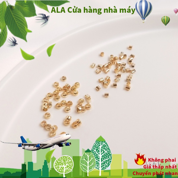 💖Đồ trang sức DIY💖Hạt Định Vị Màu Vàng 14K Cố Định Đường Ống Làm Vòng Tay/Dây Chuyền/ Vòng Tay/ Dây Câu Cá Bằng Thép Màu Vàng[Hạt tròn / Hạt cách ly/Vòng tay / Vòng cổ / Hoa tai]
