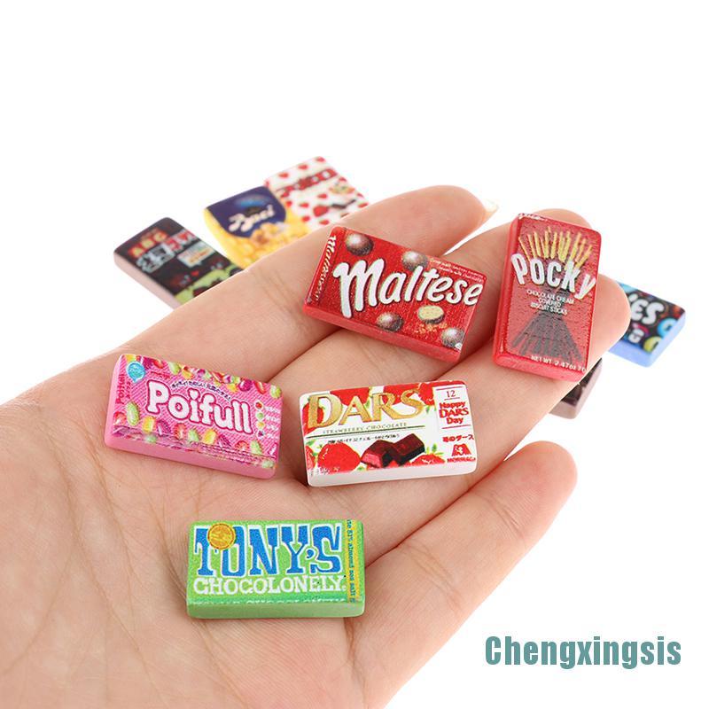 Bộ 10 Mô Hình Đồ Ăn Vặt Mini Bằng Nhựa Dùng Để Trang Trí Búp Bê