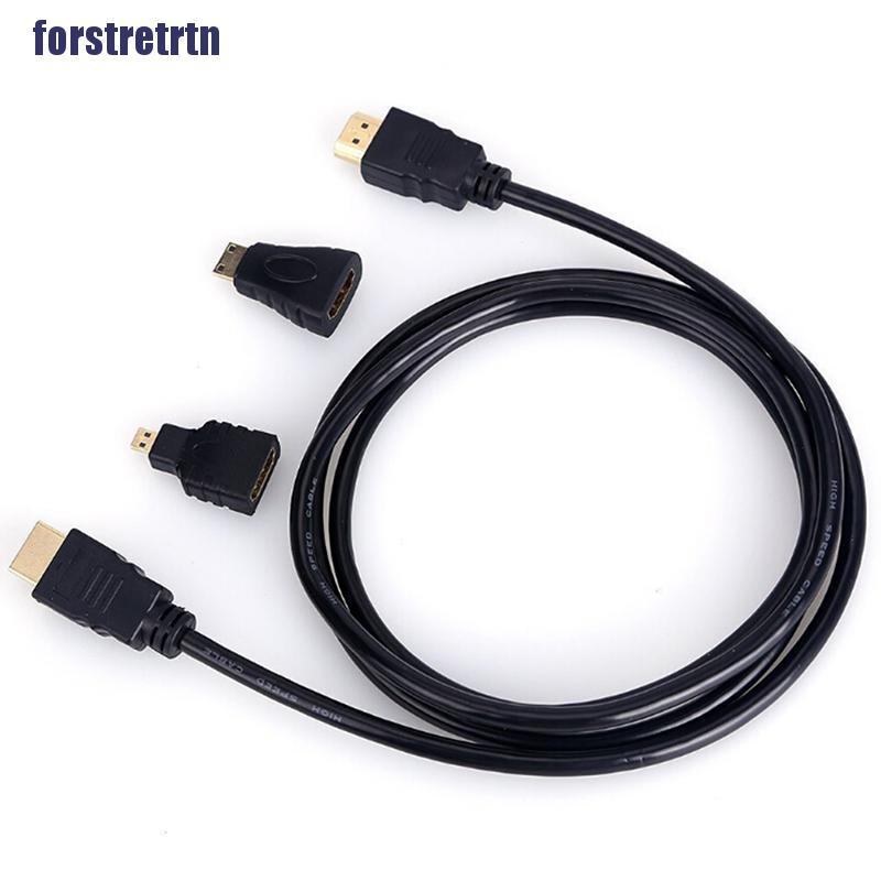 Cáp Hdmi 3 Trong 1 Tốc Độ Cao + Đầu Chuyển Hdmi + Micro Hdmi