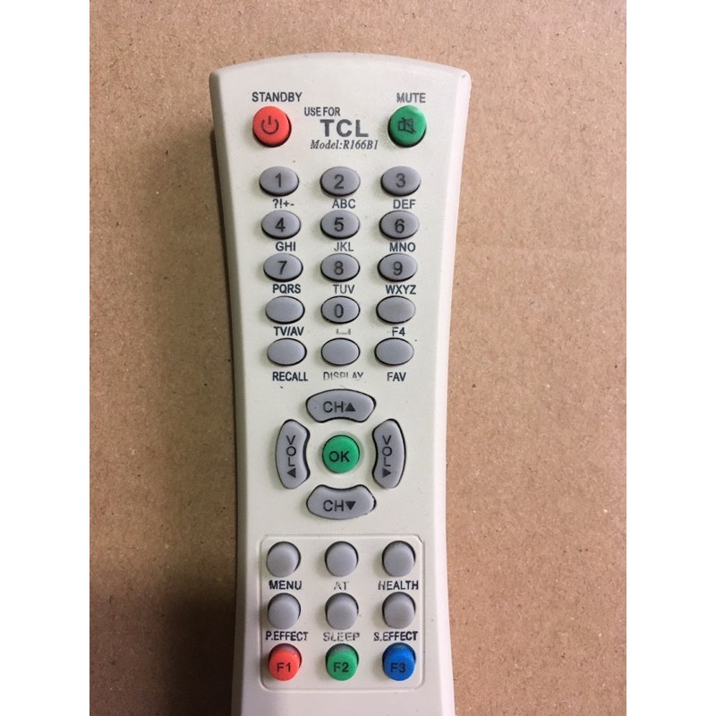 Remote Điều Khiển TiVi TCL model R166B1 dầy cong đời cũ-tặng kèm pin ,Remote Điều Khiển TiVi TCL CRT R166B1