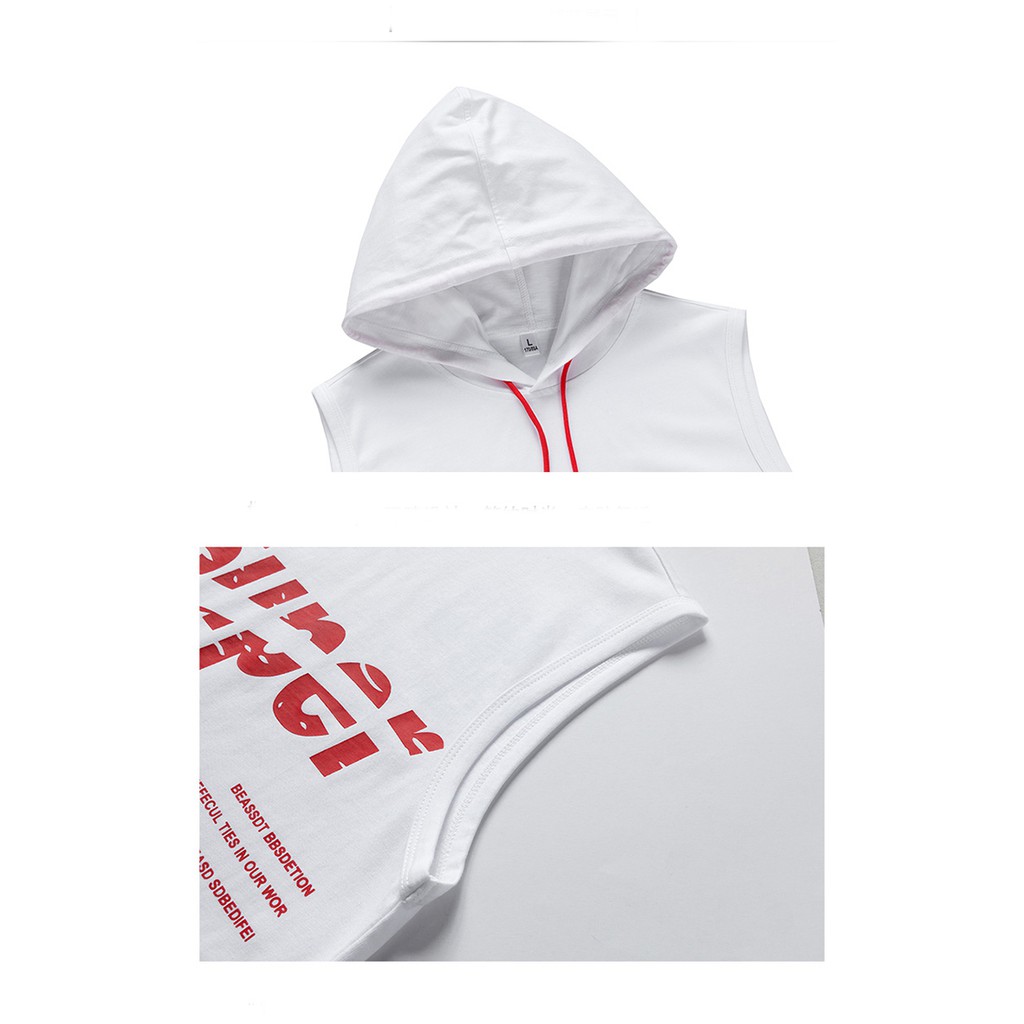 Áo Thun Cotton Sát Nách Dáng Rộng In Họa Tiết Cá Tính Cho Nam