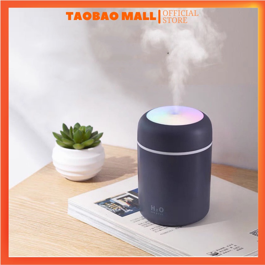 Máy Phun Sương Tạo Ẩm Mini, khuếch tán tinh dầu, Có Đèn Led Đổi Màu, 3 màu tùy chọn - HÀNG CÓ SẴN