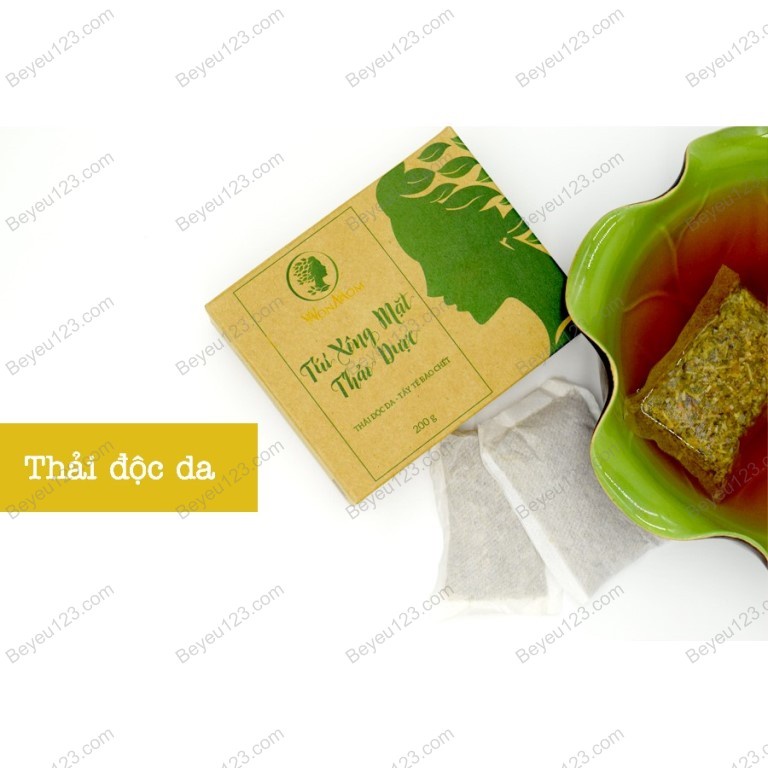 Túi xông mặt thảo dược Wonmom - thải độc da , tẩy tế bào chết 100gr - Việt Nam