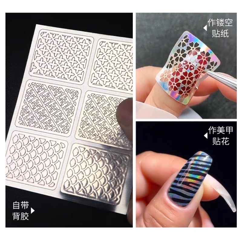 Miếng dán vẽ móng nail , set 24  tấm