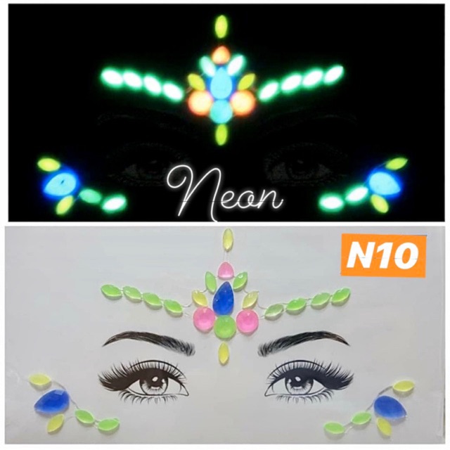 Neon Face sticker ‼️Dán mặt Neon phát sáng trong đêm đi Rave Fes‼️ | BigBuy360 - bigbuy360.vn