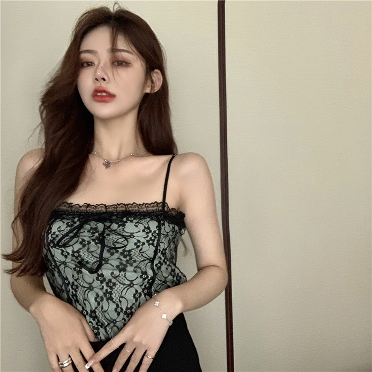 Áo hai dây ren gợi cảm cao cấp kiểu Pháp